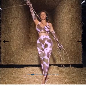 Ivy Park Rodeo Cow Print Sports Bra XL